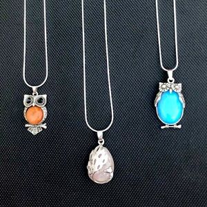 LOT Bird Lovers Charms Necklace NEW Jewelry silver